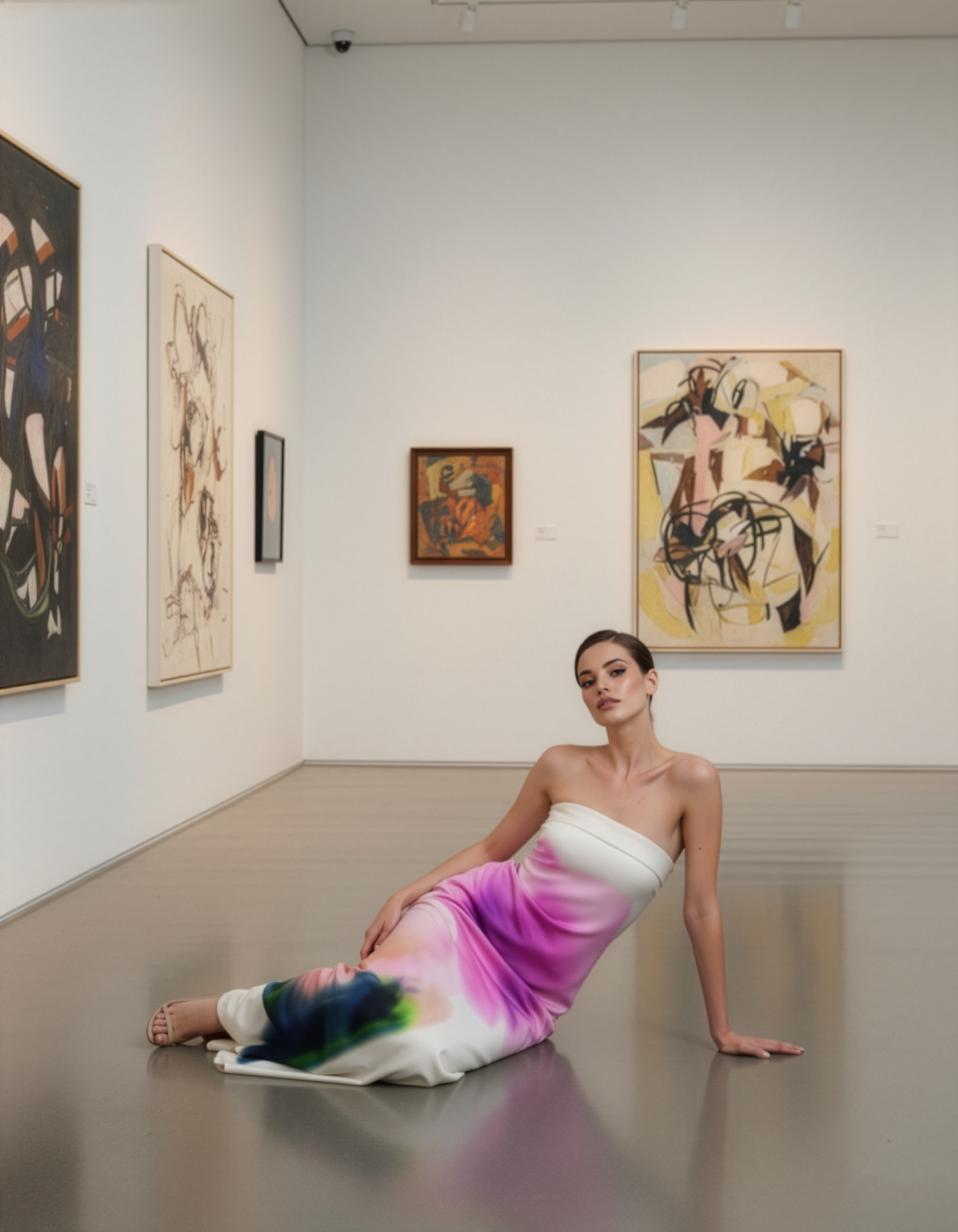 Flora WaterPaint Cream Tube Gown