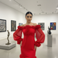 Red Ruffle Dress