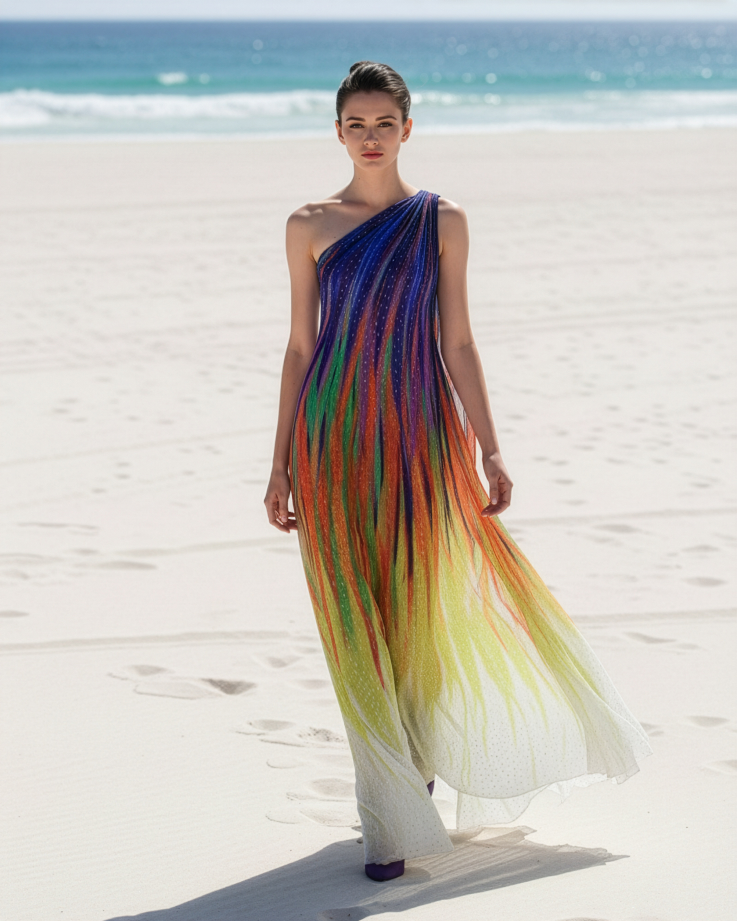 Circus One Shoulder Gown