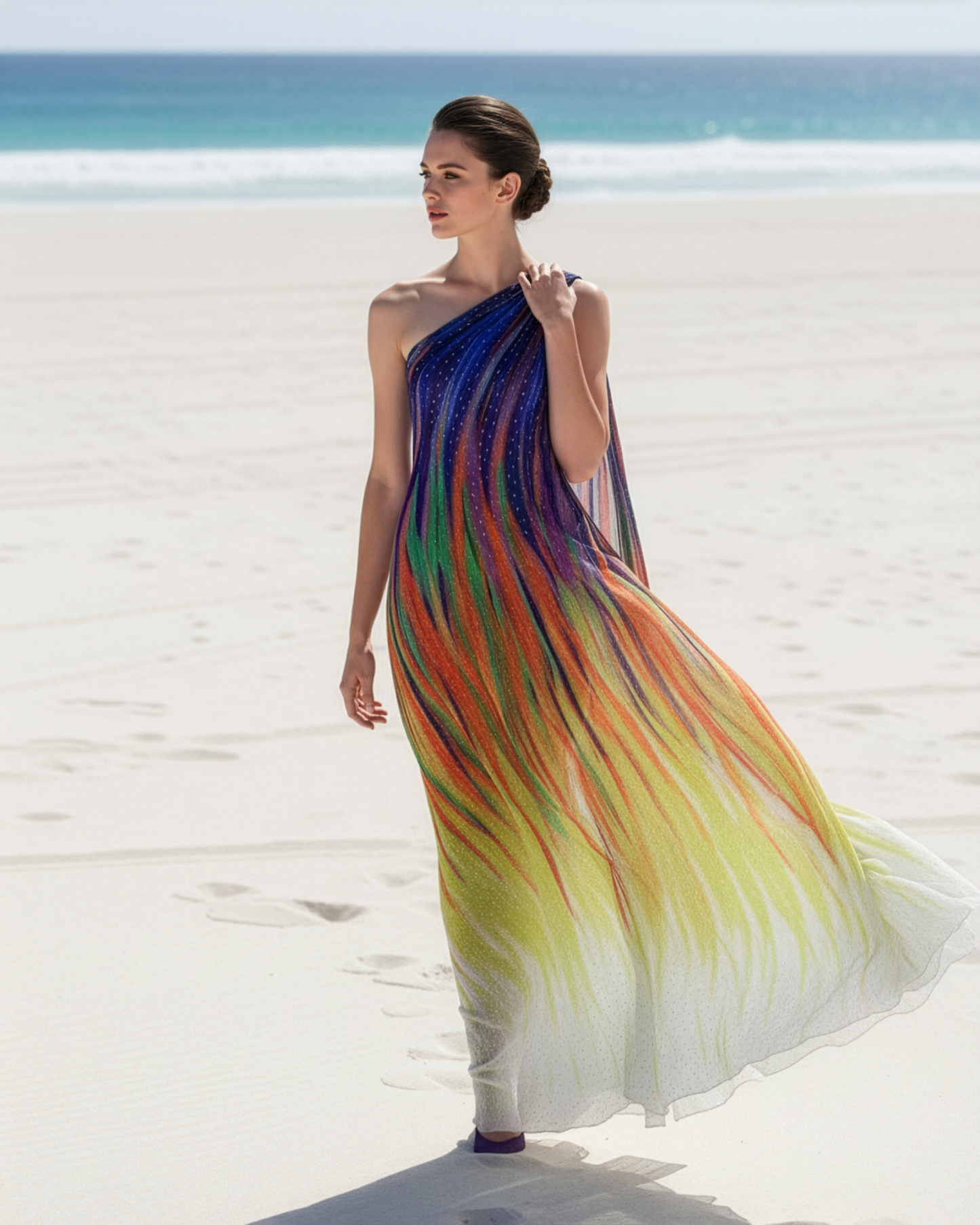 Circus One Shoulder Gown