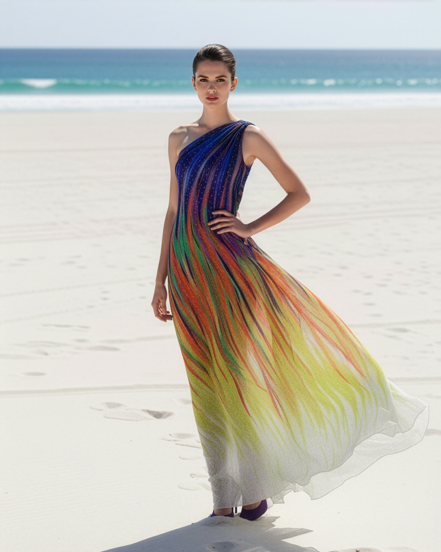 Circus One Shoulder Gown