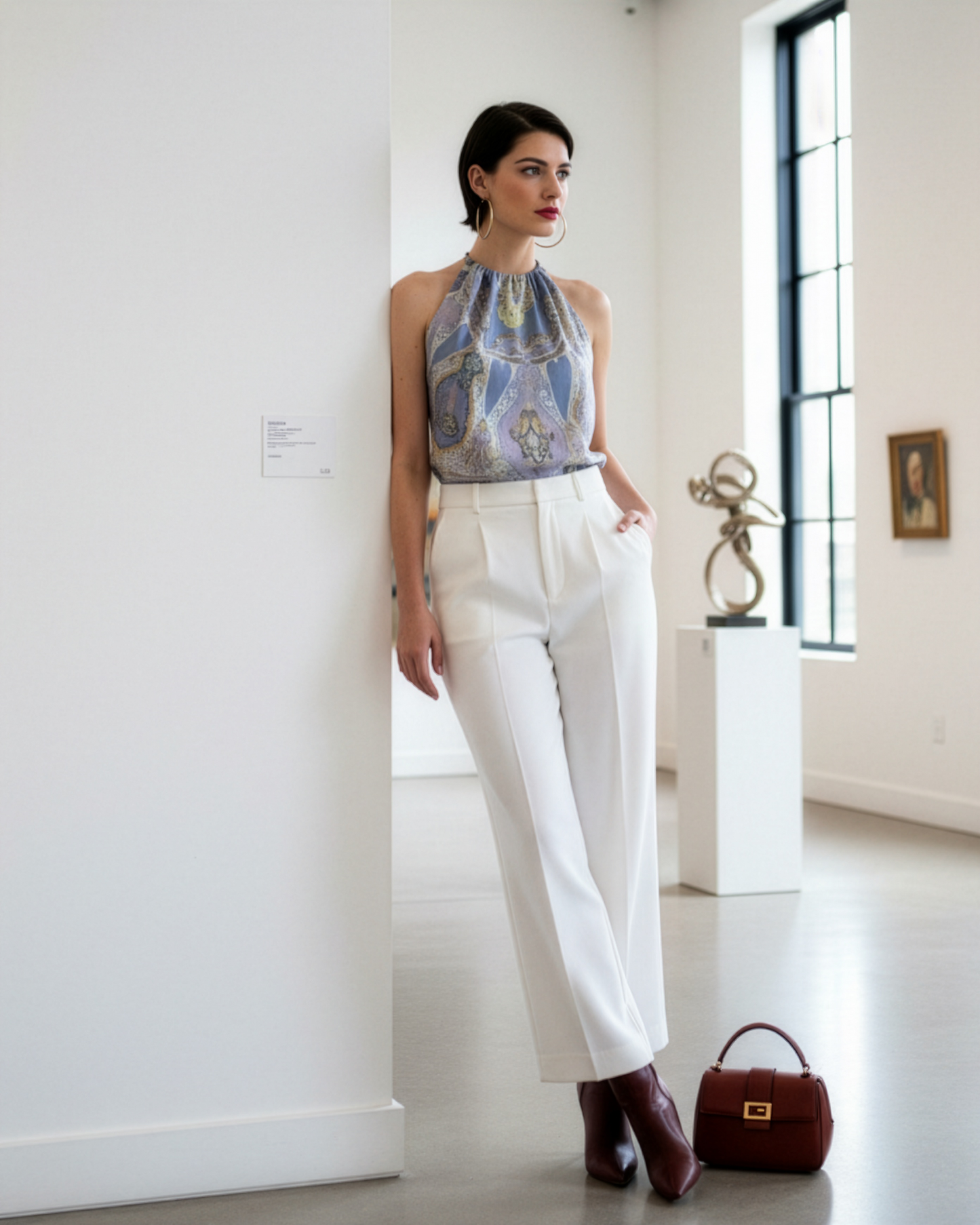 Purple Paisley Handkerchief Top