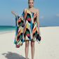 Geometric Abstract One Shoulder Dress