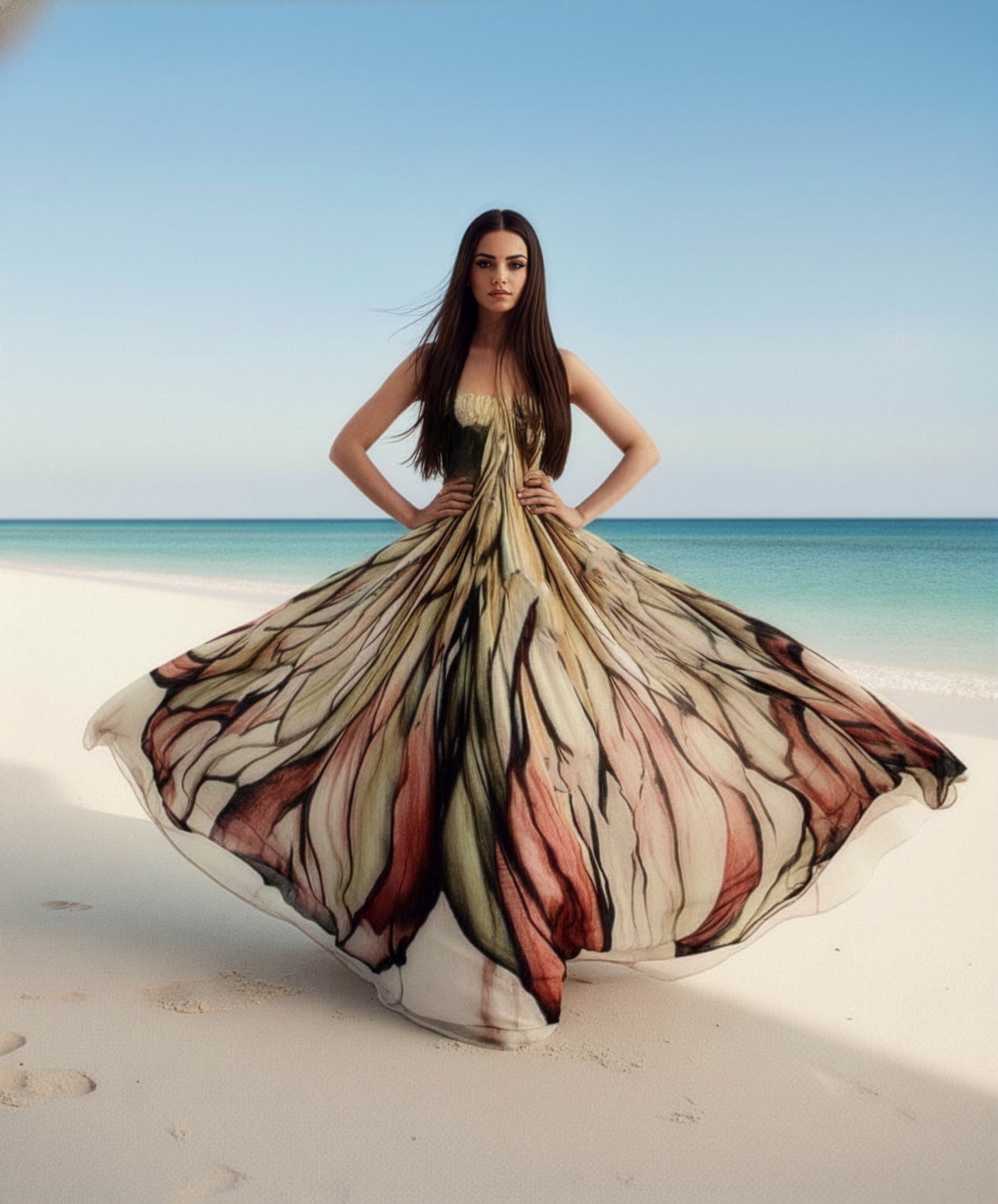 LUXE Flower Petal Tube Gown