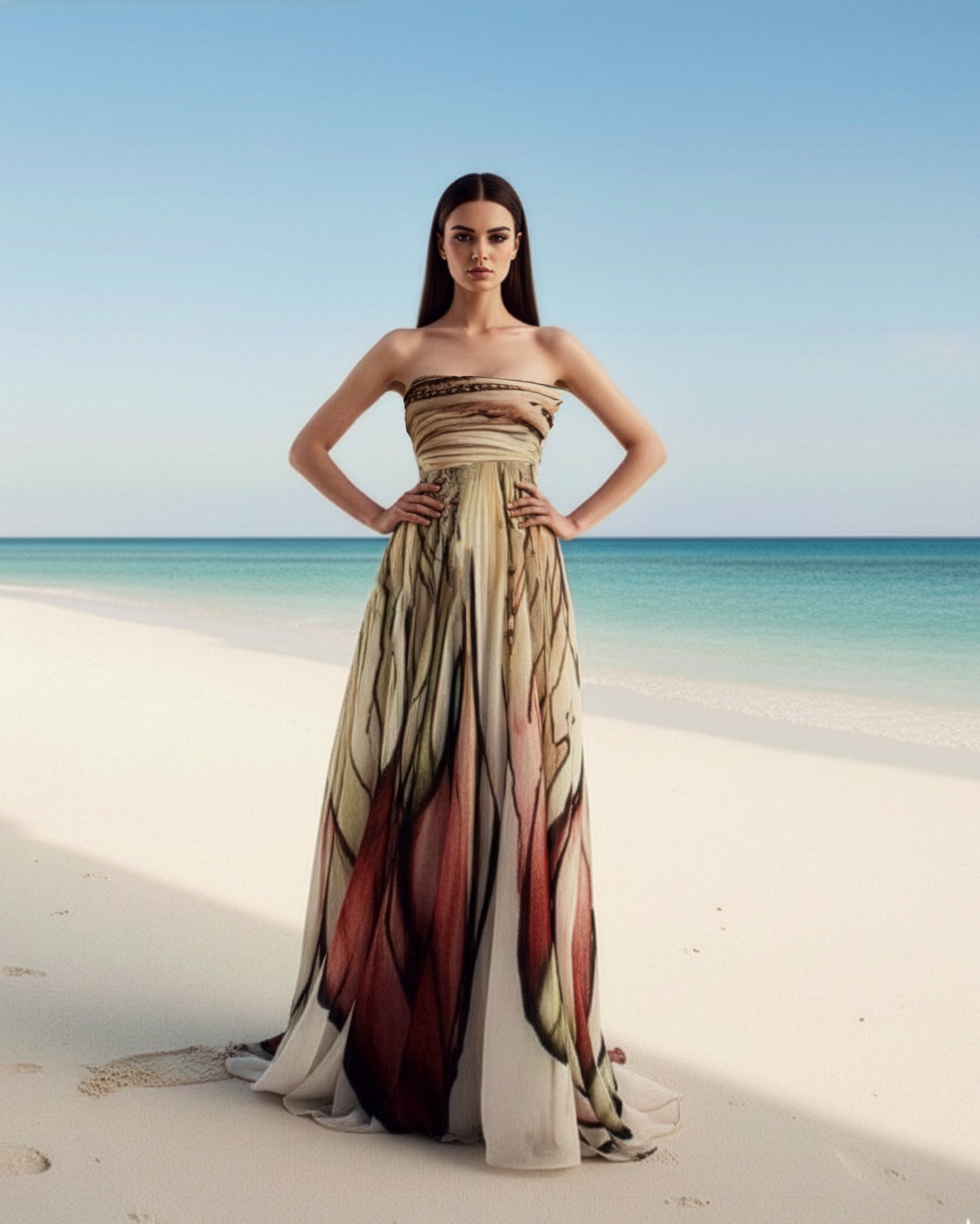 LUXE Flower Petal Tube Gown