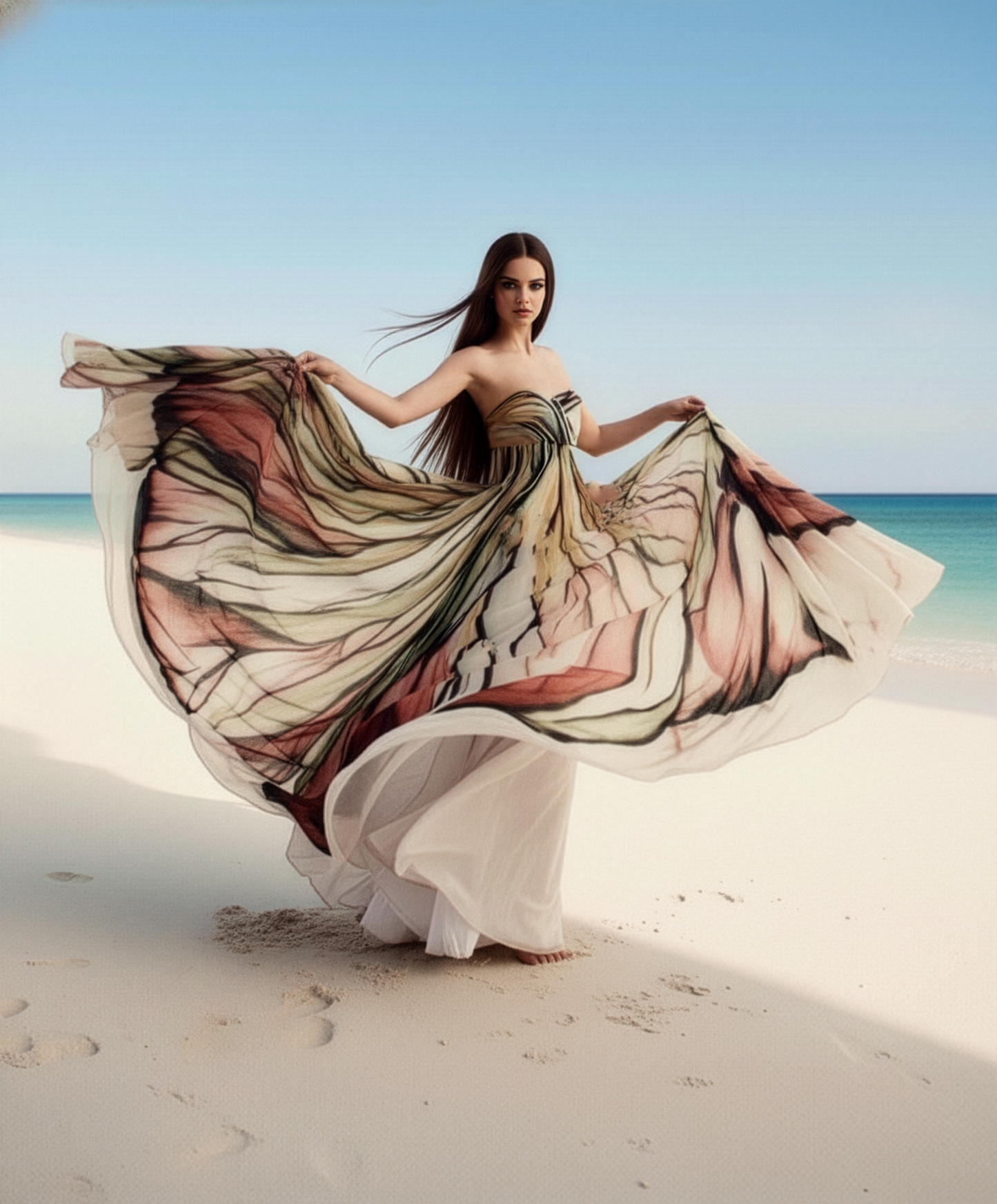 LUXE Flower Petal Tube Gown