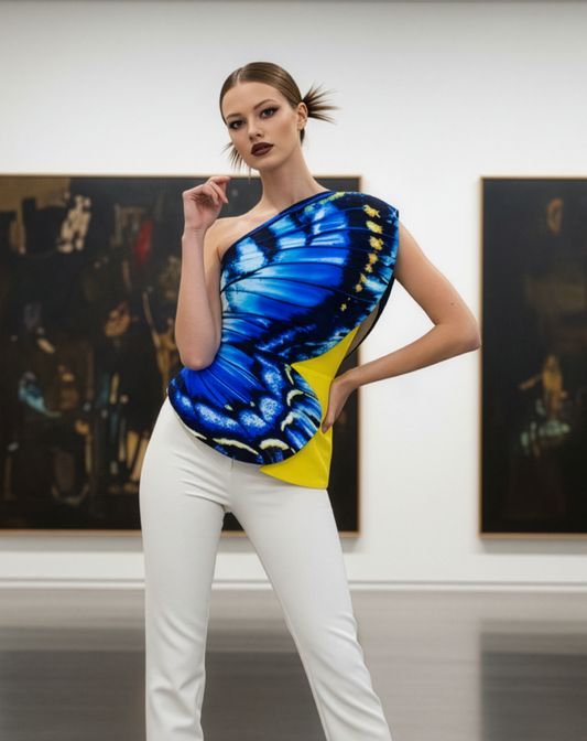 Blue Butterfly One Top