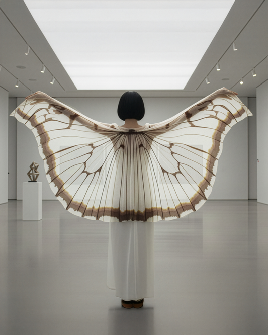 White Butterfly Kaftan Cover Up