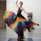 Rainbow Ombre Halter Gown
