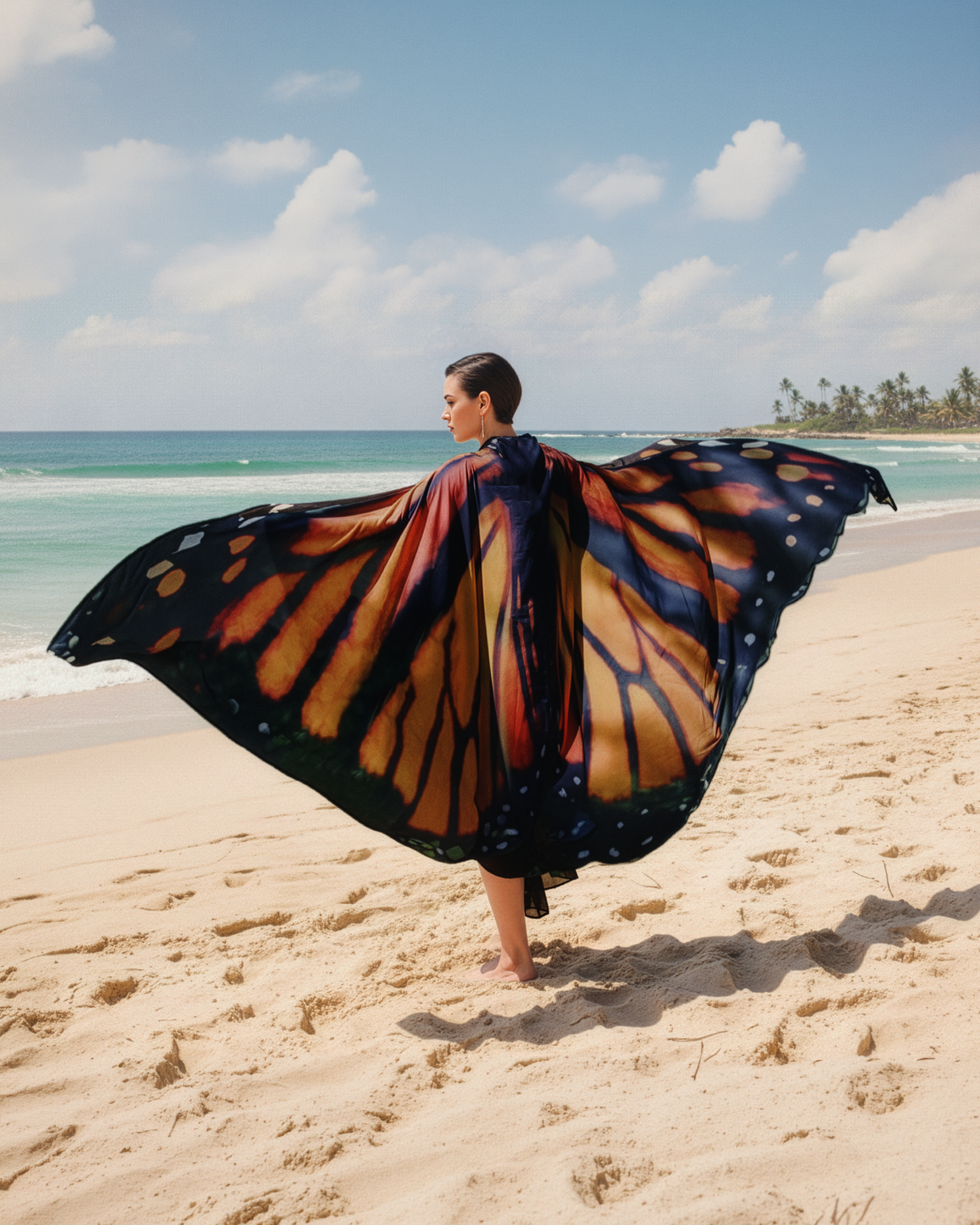 Monarch Butterfly Cape Kaftan
