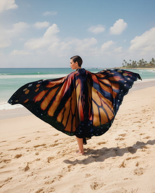 Monarch Butterfly Cape Kaftan