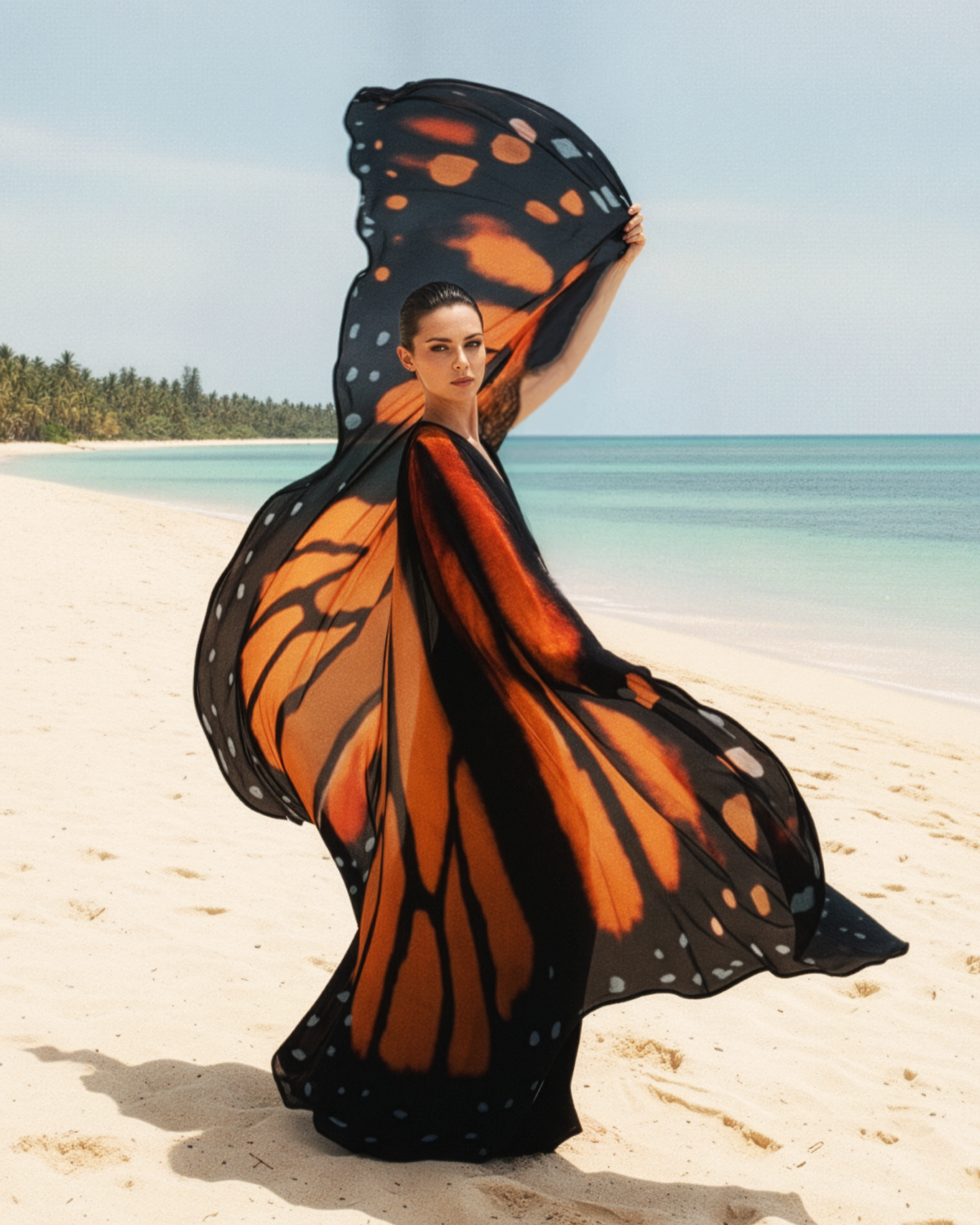 Monarch Butterfly Cape Kaftan