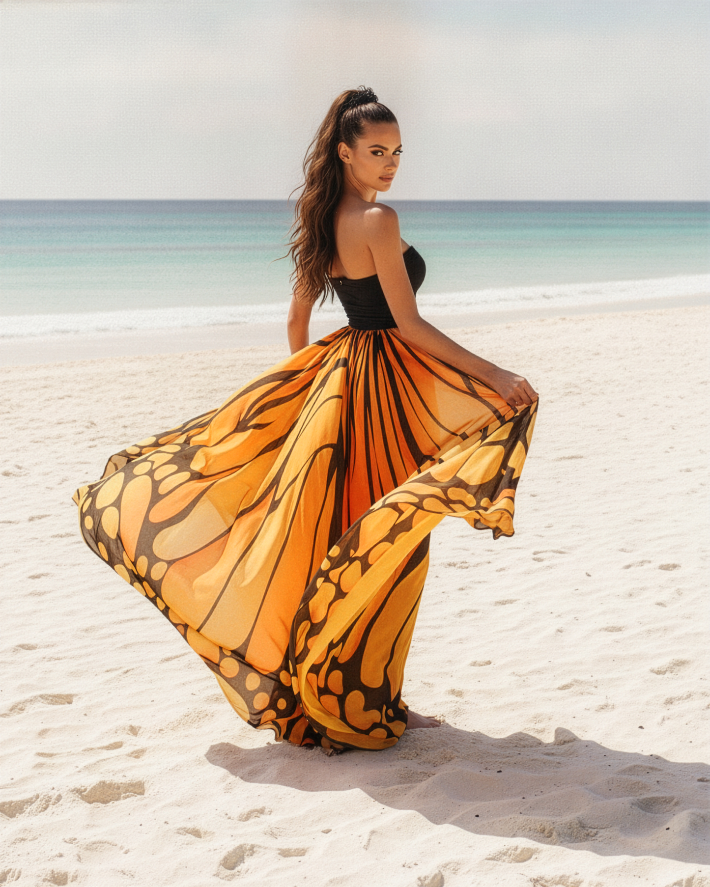 Butterfly Orange Skirt