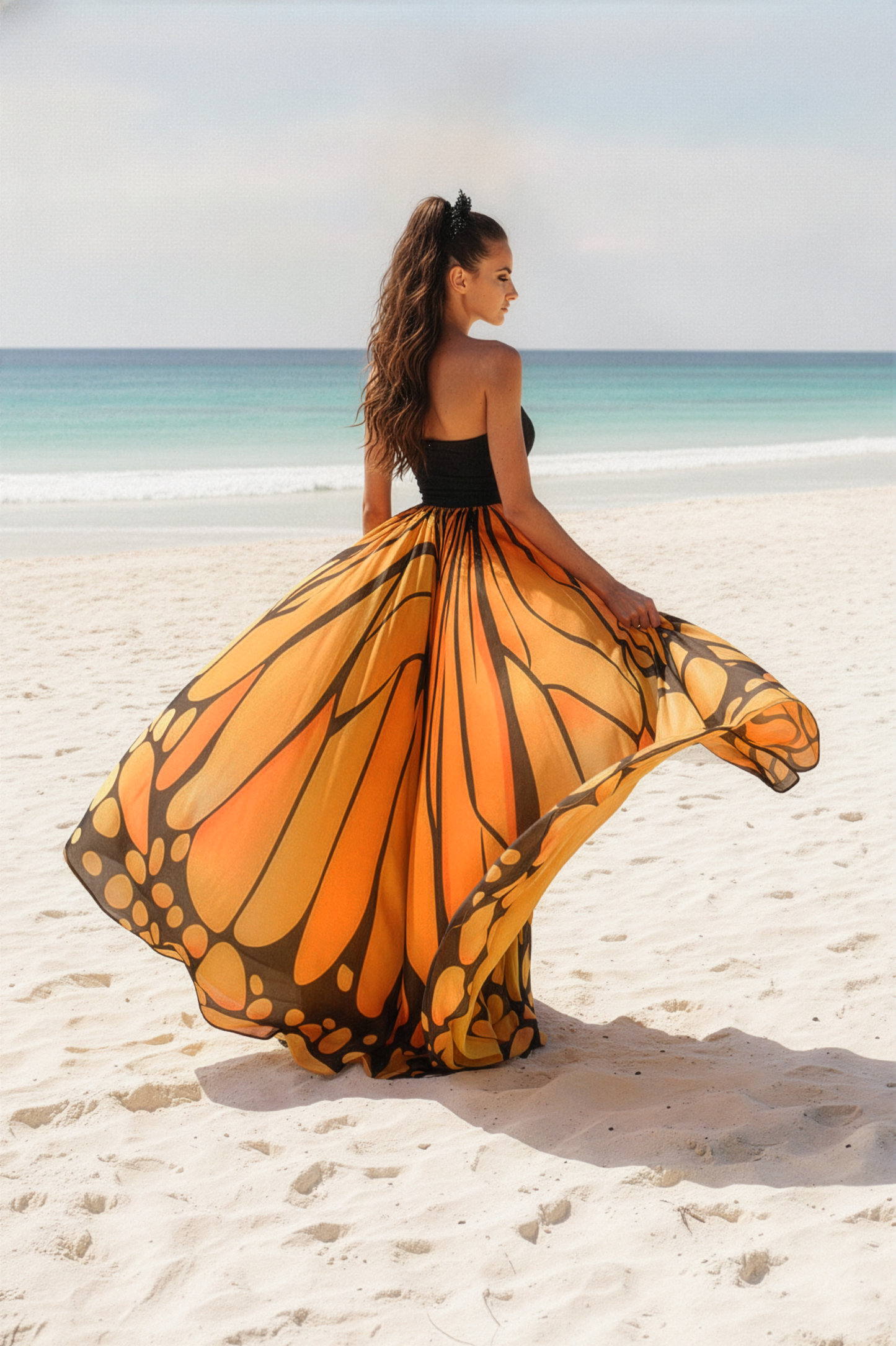 Butterfly Orange Skirt