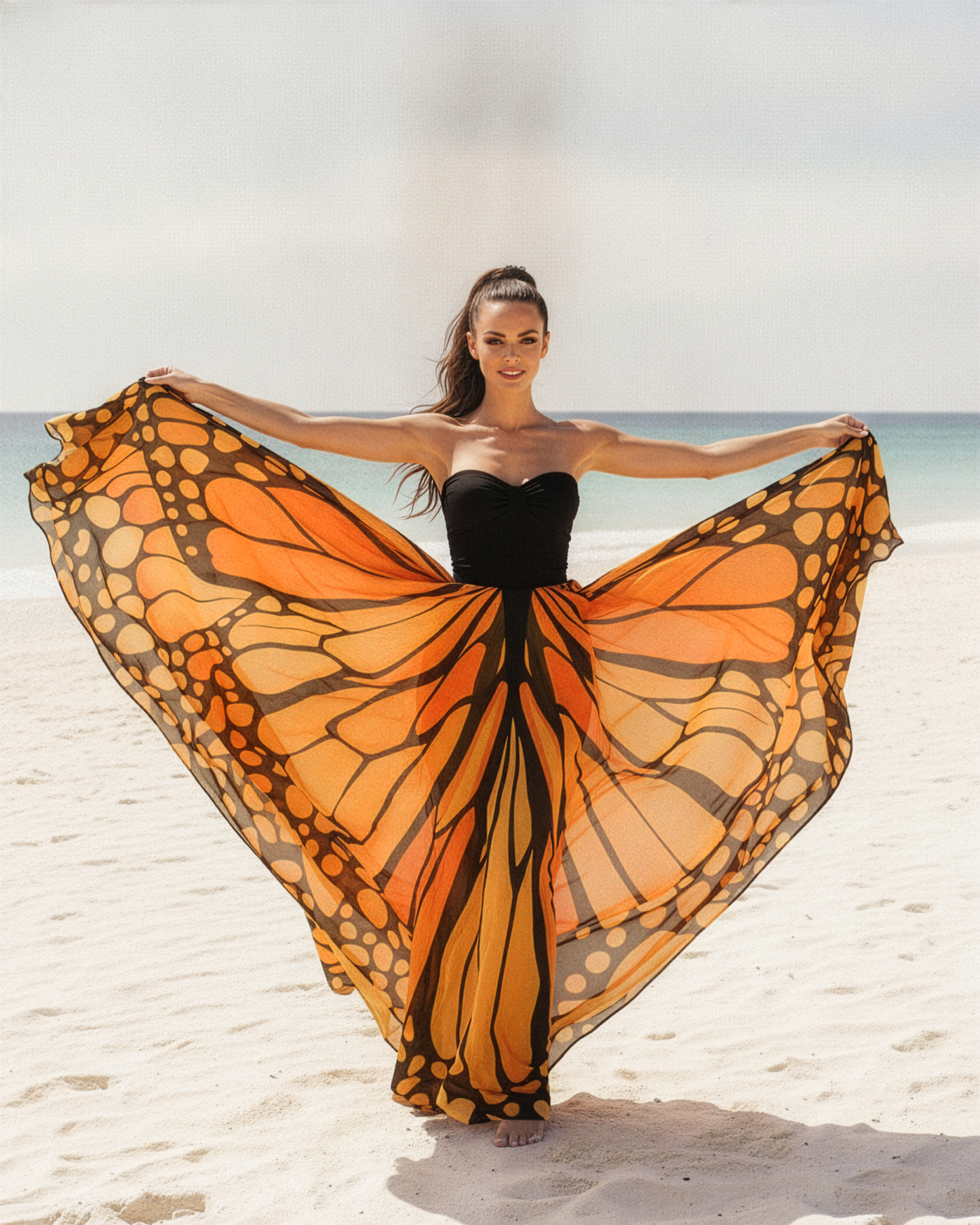 Butterfly Orange Skirt