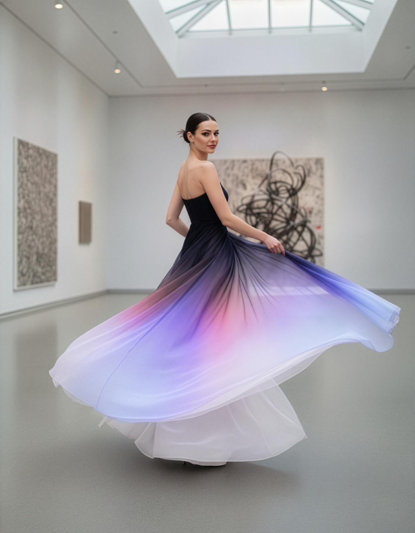 Midnight Fantasy Ombre Tube Gown