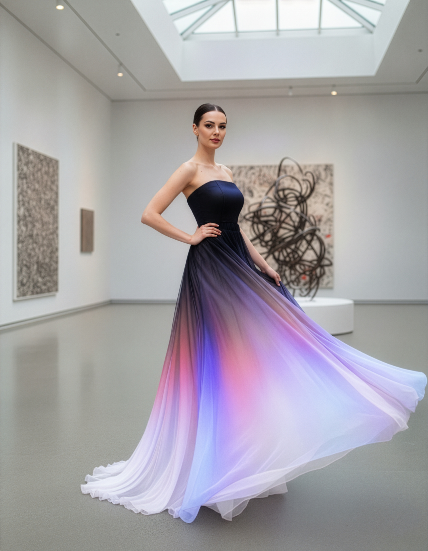 Midnight Fantasy Ombre Tube Gown