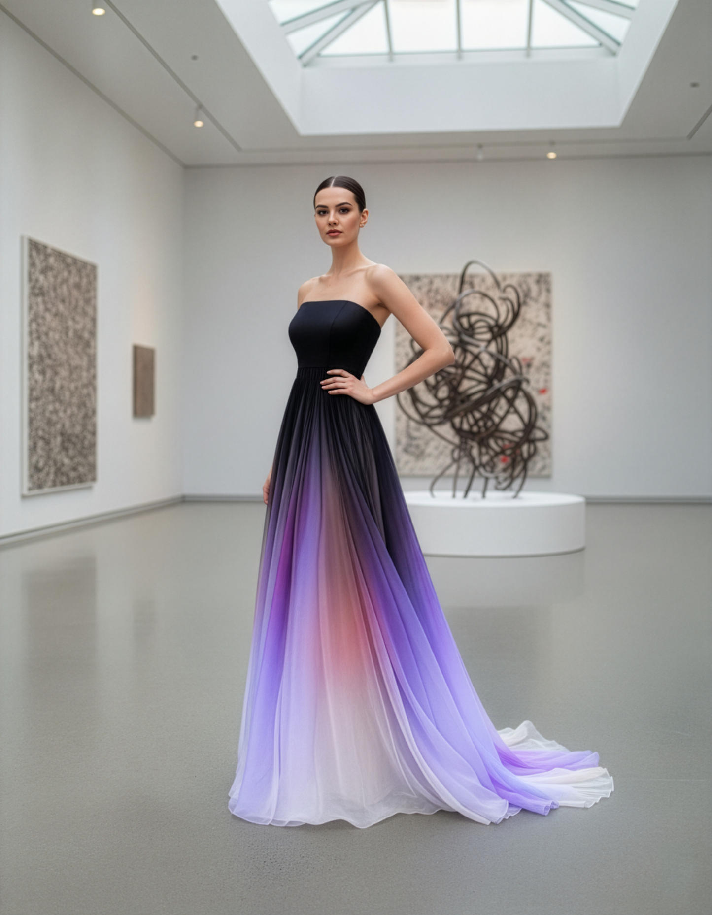 Midnight Fantasy Ombre Tube Gown