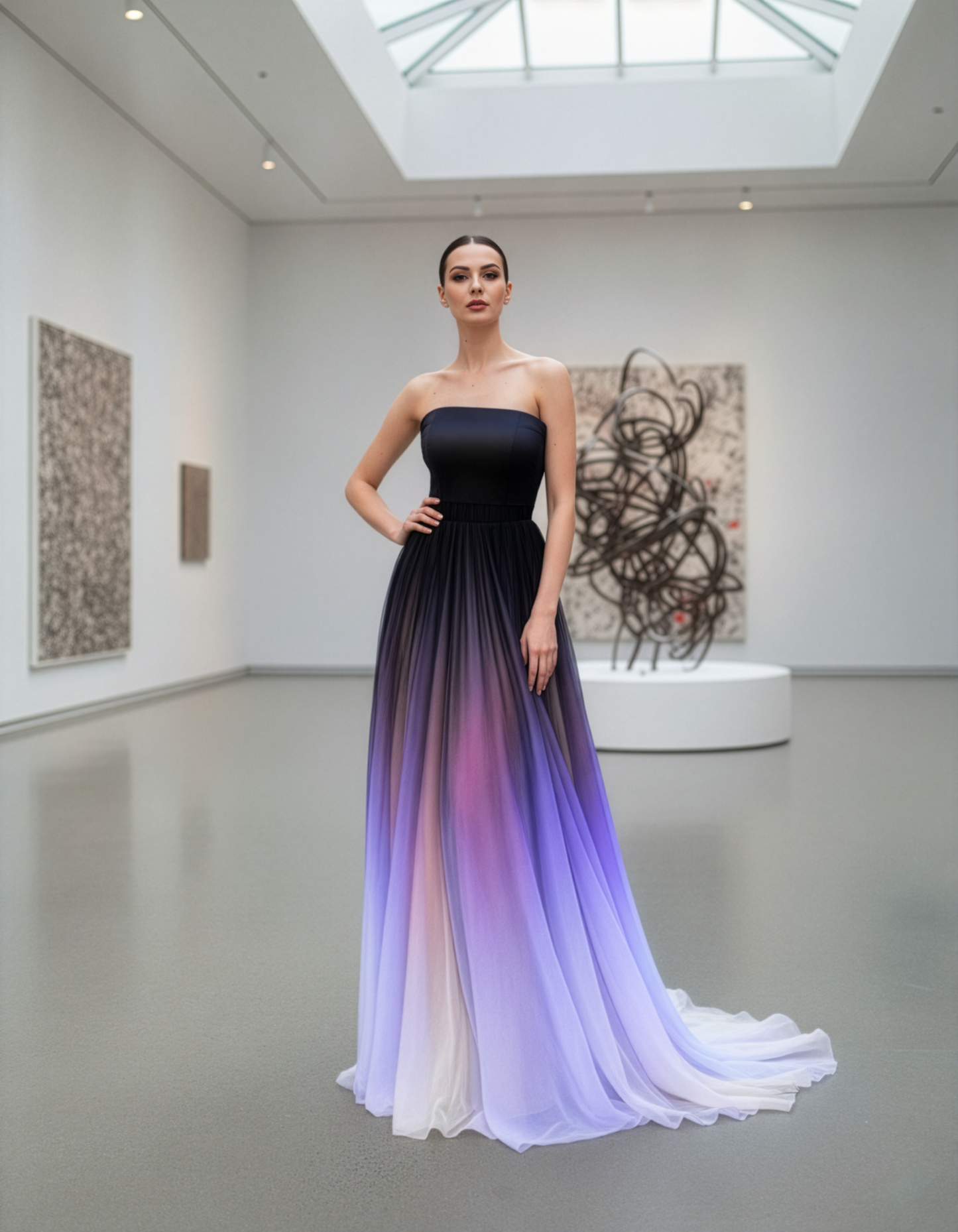 Midnight Fantasy Ombre Tube Gown
