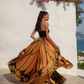 Butterfly Orange Skirt