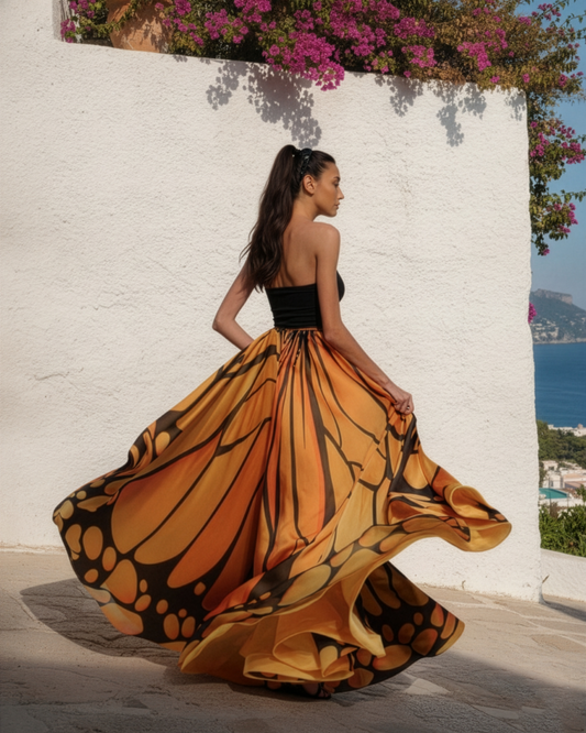 Butterfly Orange Skirt