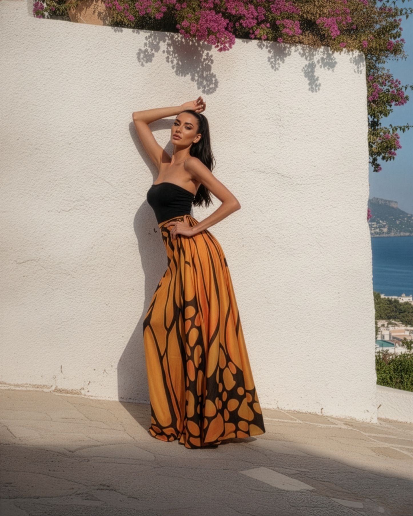 Butterfly Orange Skirt