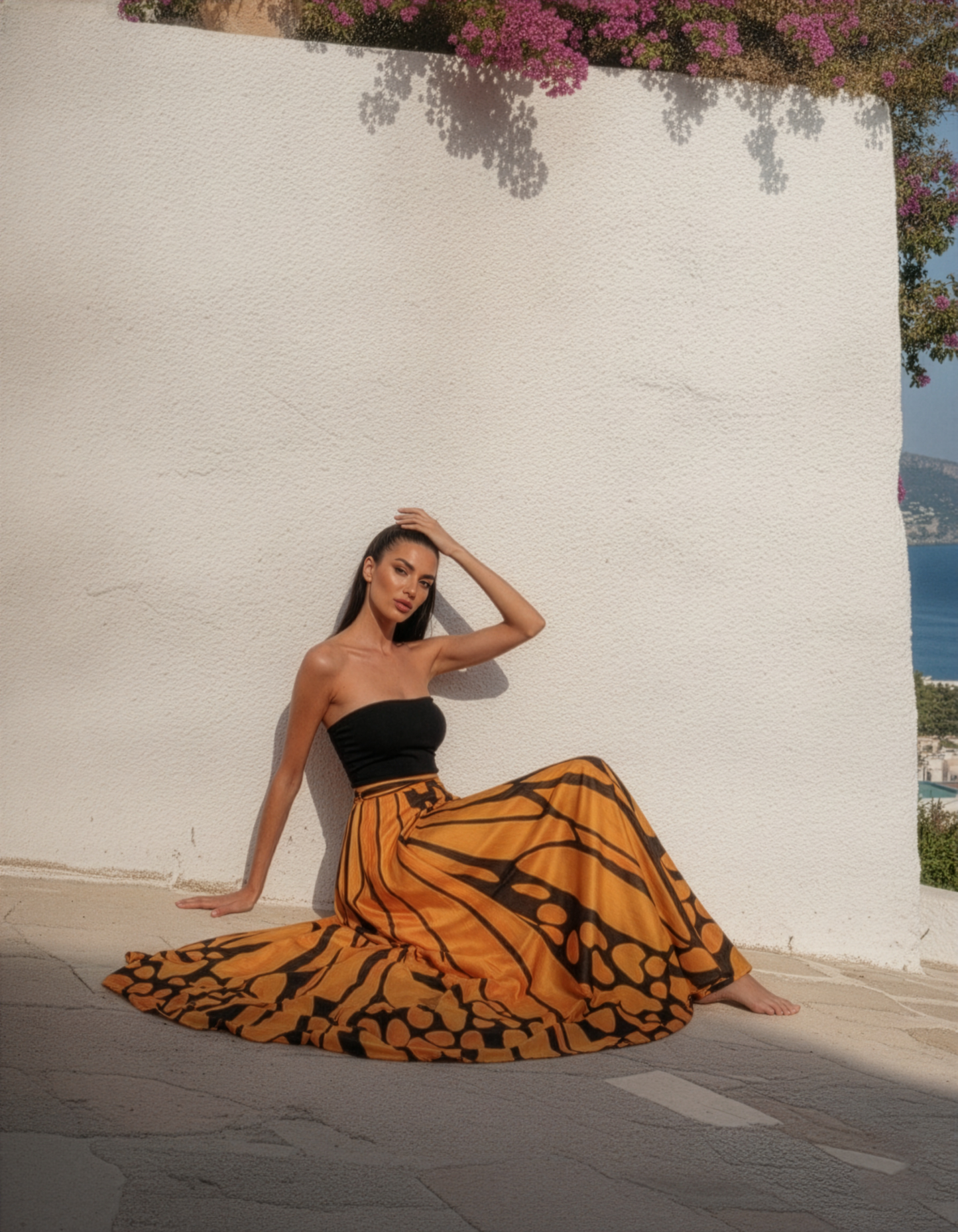 Butterfly Orange Skirt