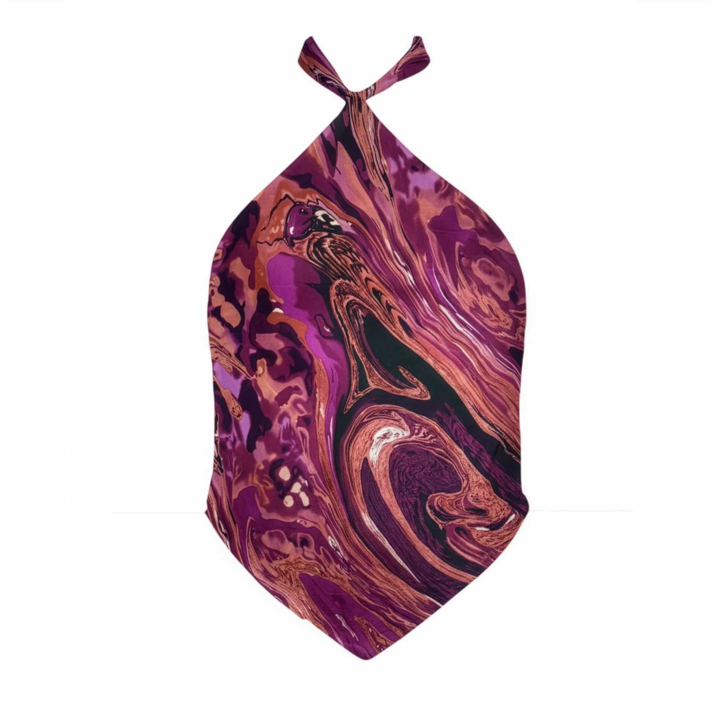 Magenta Marble Handkerchief Top