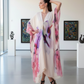 Floral Cream Kaftan Cover Up