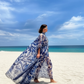 Majolica Oversized Cape Kaftan
