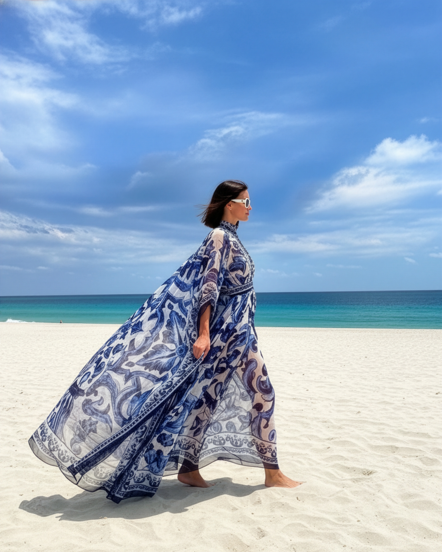 Majolica Oversized Cape Kaftan