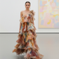 LUXE Pastel Flora Ruffle One Maxi