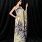 Strokes Purple Yellow Kaftan Dress