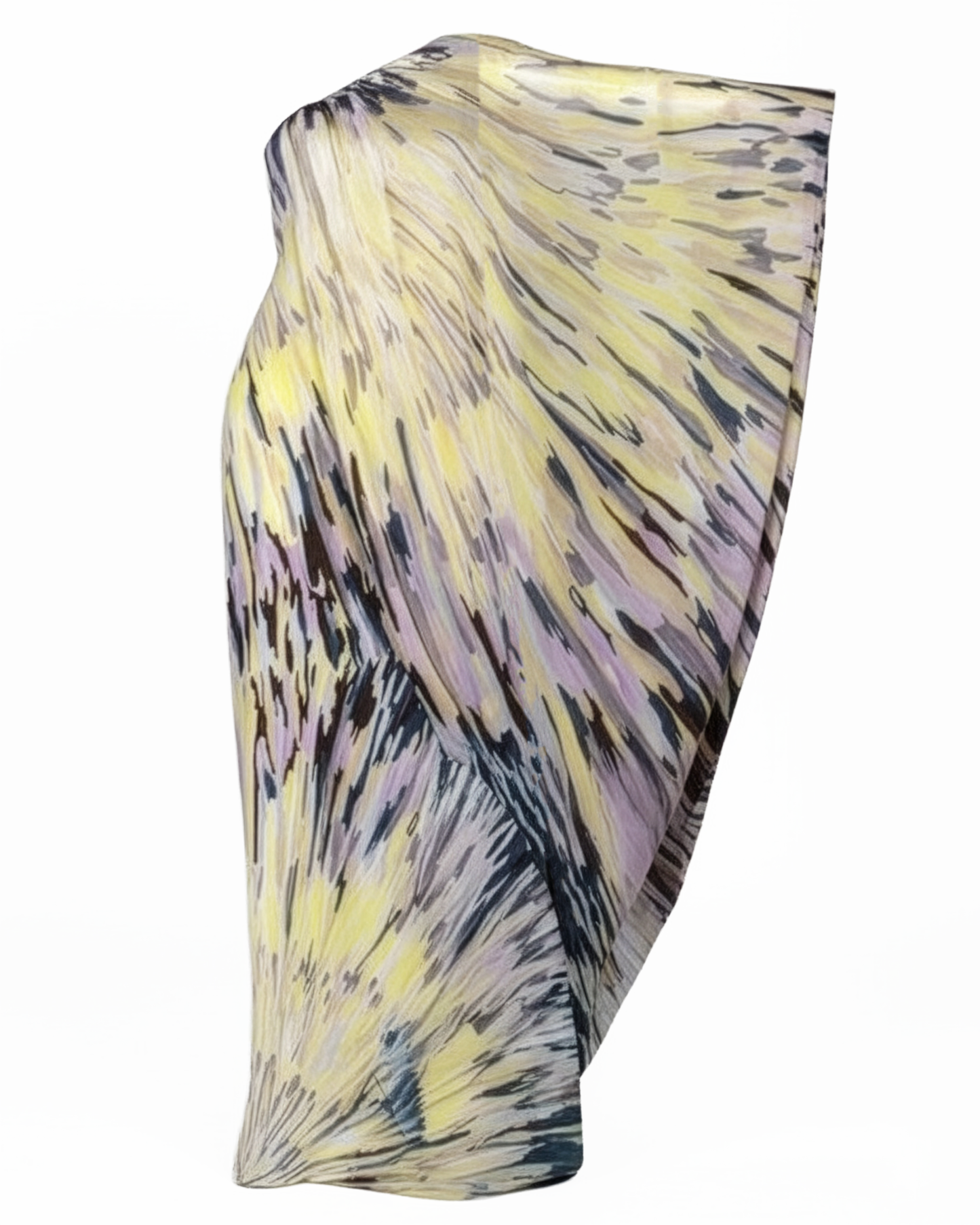 Strokes Purple Yellow Kaftan Dress