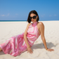 Abstract Pink Handkerchief Dress