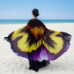 Purple Pansy Cape Kaftan