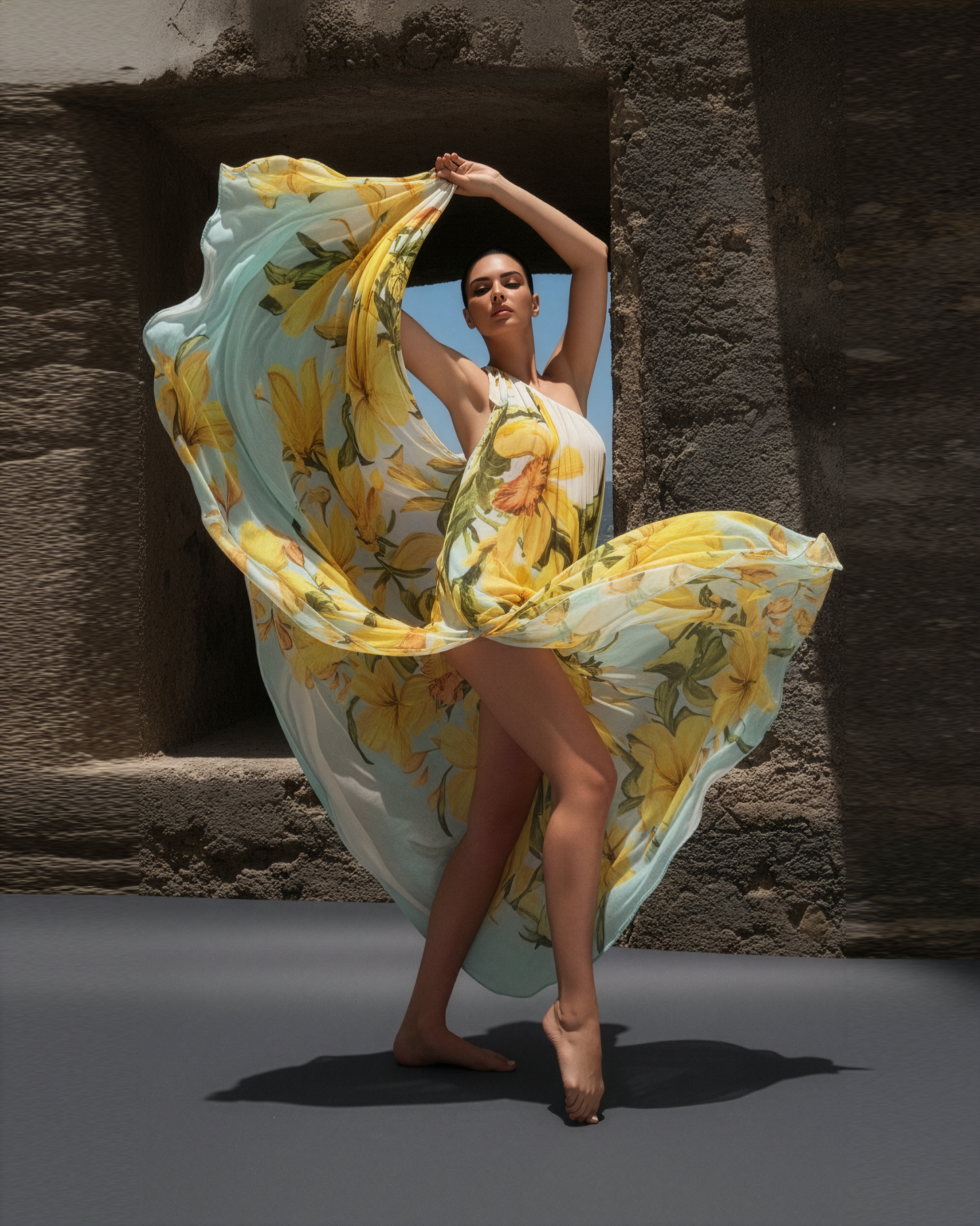 Lily ColourBlock One Shoulder Dress