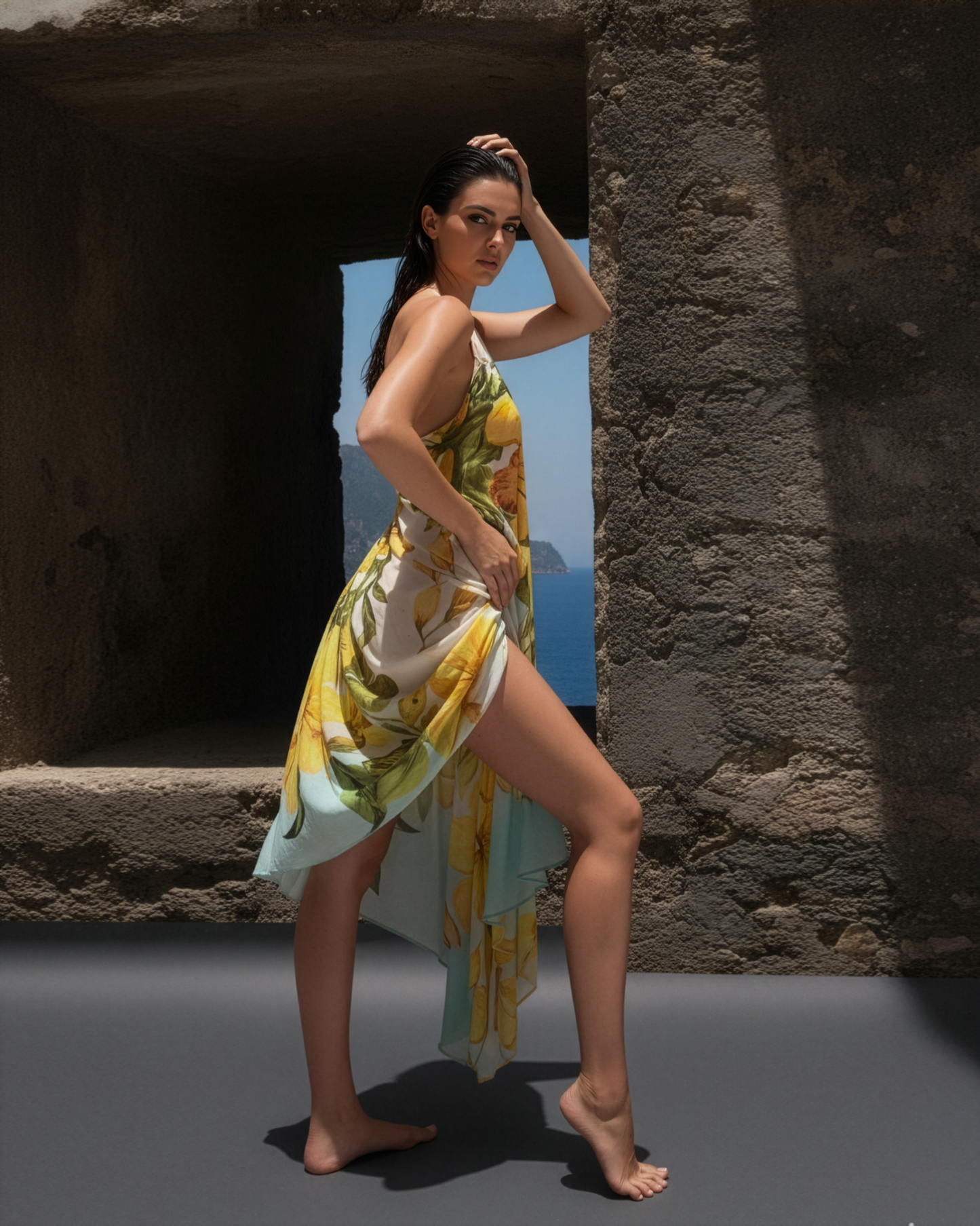 Lily ColourBlock One Shoulder Dress