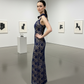 LUXE Peekaboo Navy Lace Dress