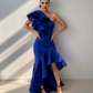 LUXE Electric Blue Ruffle One Gown
