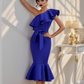 Electric Blue Ruffle One Dress