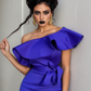Electric Blue Ruffle One Dress