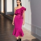 Fuscia Ruffle One Dress