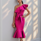 Fuscia Ruffle One Dress