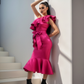 Fuscia Ruffle One Dress