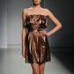 Serena Champagne Metal Dress