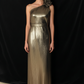 LUXE Bronze Ruffle Gown