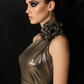 LUXE Bronze Ruffle Gown