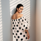 Polka Off Shoulder Dress