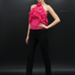 Pink Ruffle Halter Top